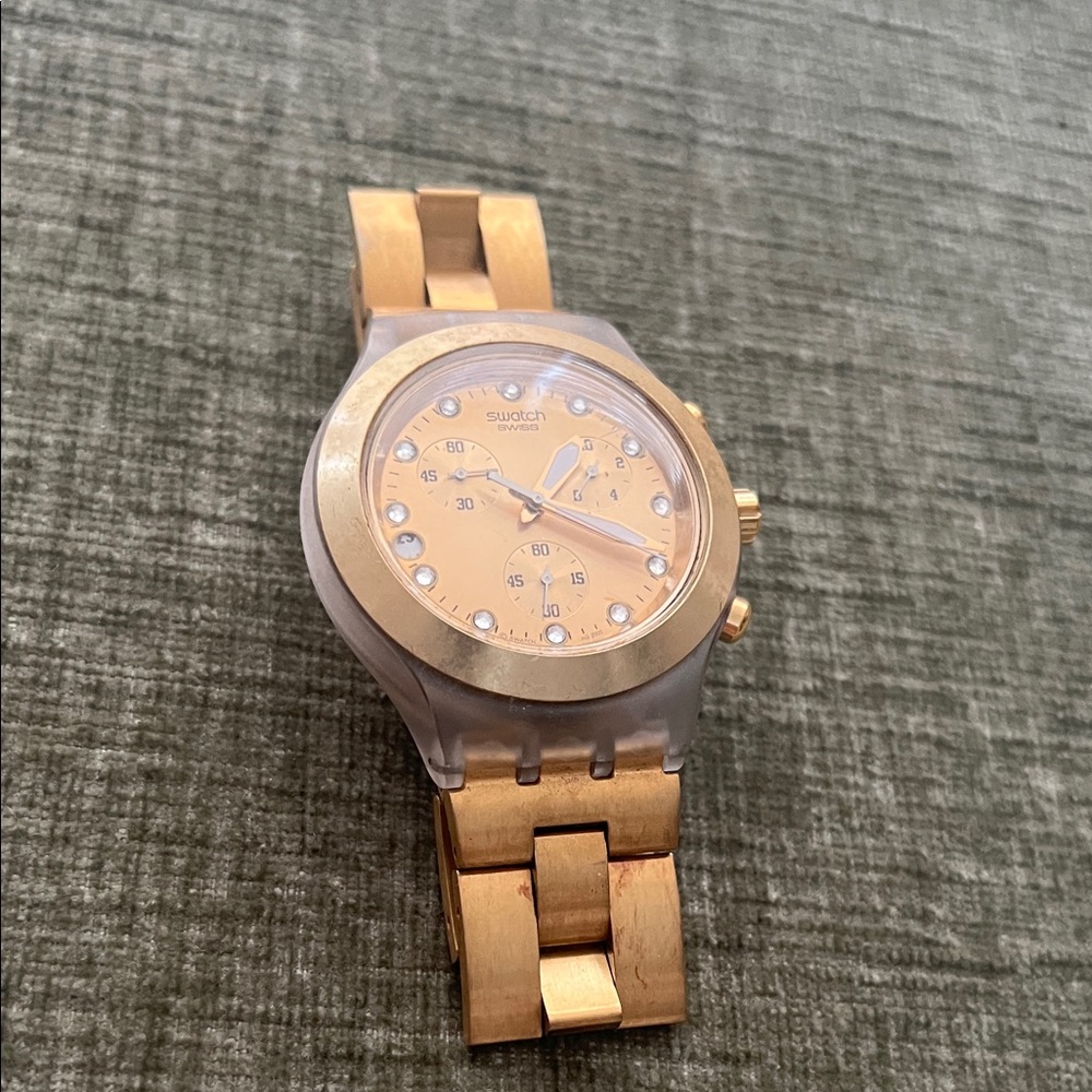 Swatch Gold and Silver Watch - Picture 6 of 6